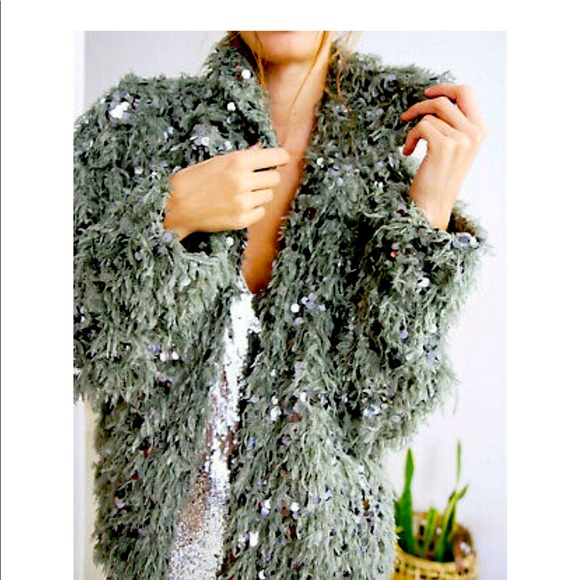 Free People Camilla Sequin Feather Jacket - Picture 1 of 5